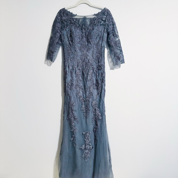 La Femme - Stone Blue Tulle Dress - Picture 1 of 8